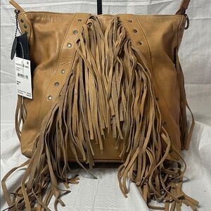 Day & Mood - Tan Leather Fringe Bag